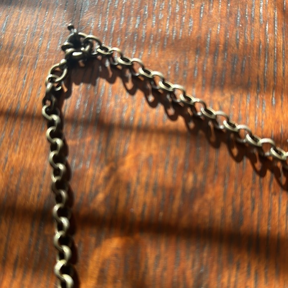 J.Crew style rhinestone statement necklace. Bronze hardware and clasp. EUC - Picture 8 of 13